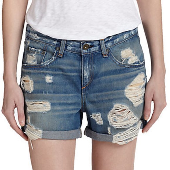 Rag & Bone/JEAN The Boyfriend Shorts - Picture 1 of 8